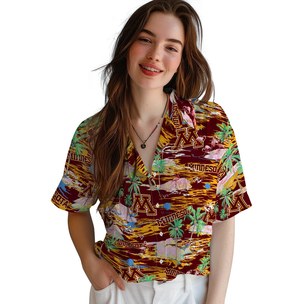 Minnesota Golden Gophers Flamingo Retreat 2026 Hawaiian Shirt – Moonbestprint