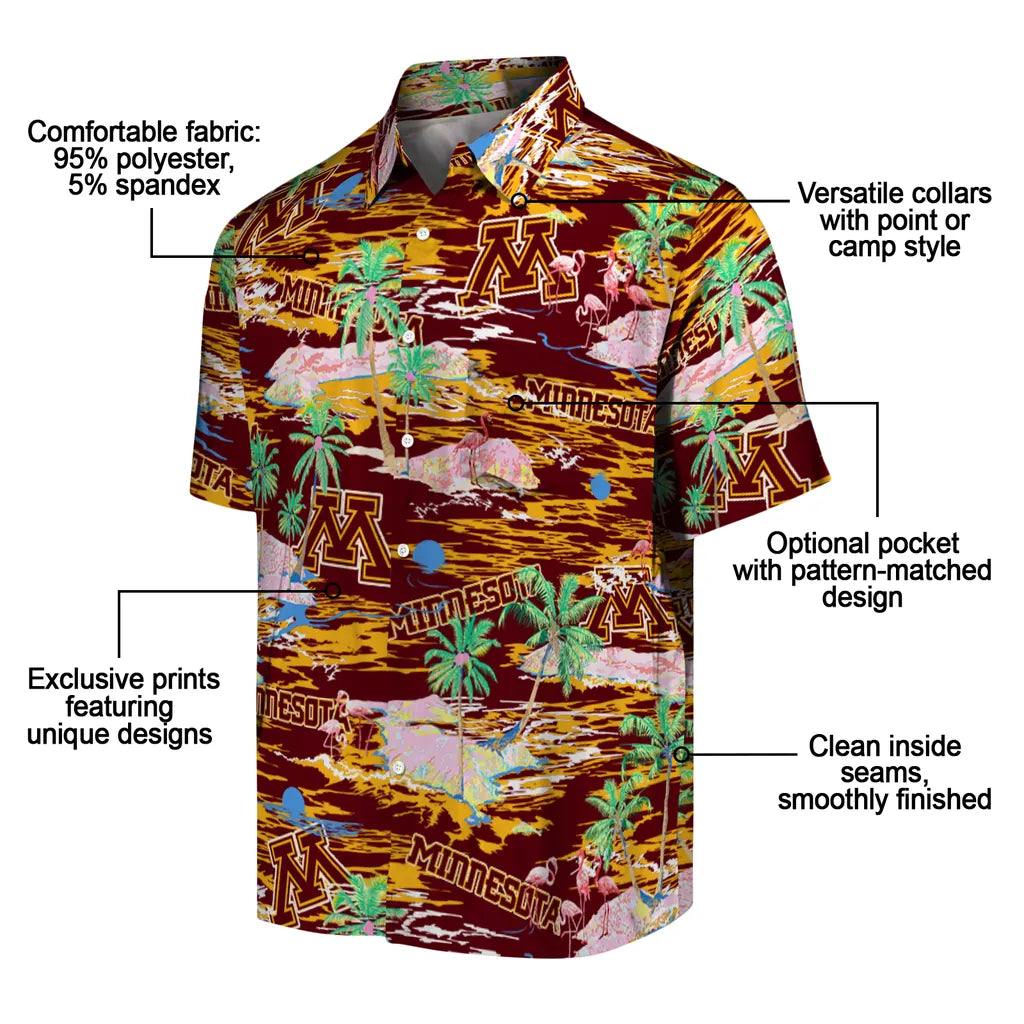 Minnesota Golden Gophers Flamingo Retreat 2026 Hawaiian Shirt – Moonbestprint