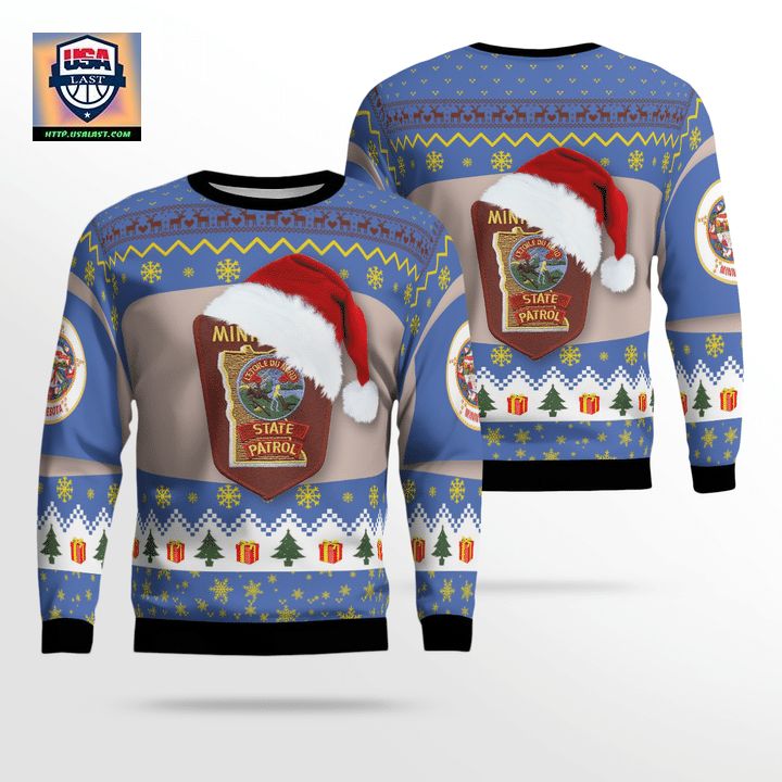 Minnesota State Patrol Christmas AOP Sweater ? Usalast