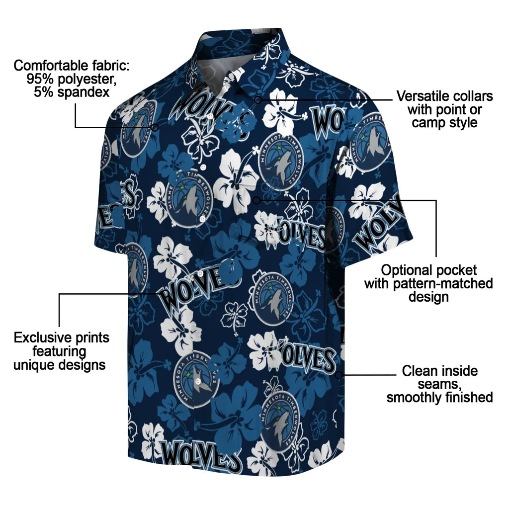 Minnesota Timberwolves Hibiscus Bloom Hawaiian Shirt – Moonbestprint