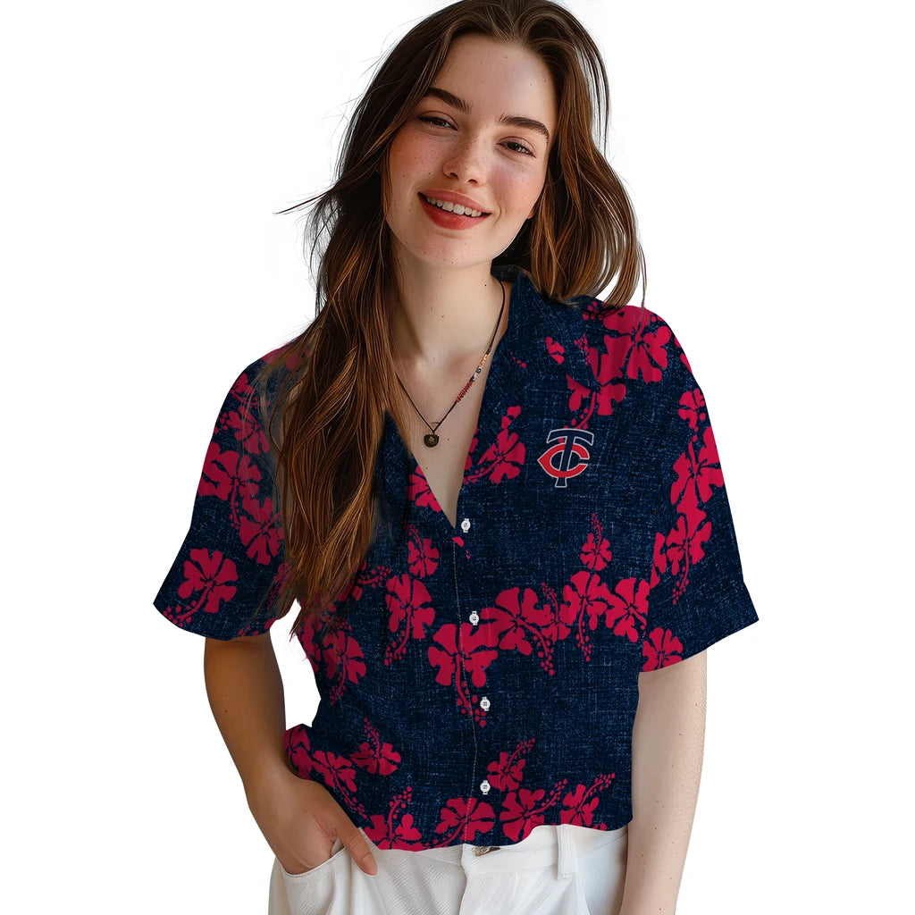 Minnesota Twins Hawaiian Shirt - 50th State Flower | Moonbestprint