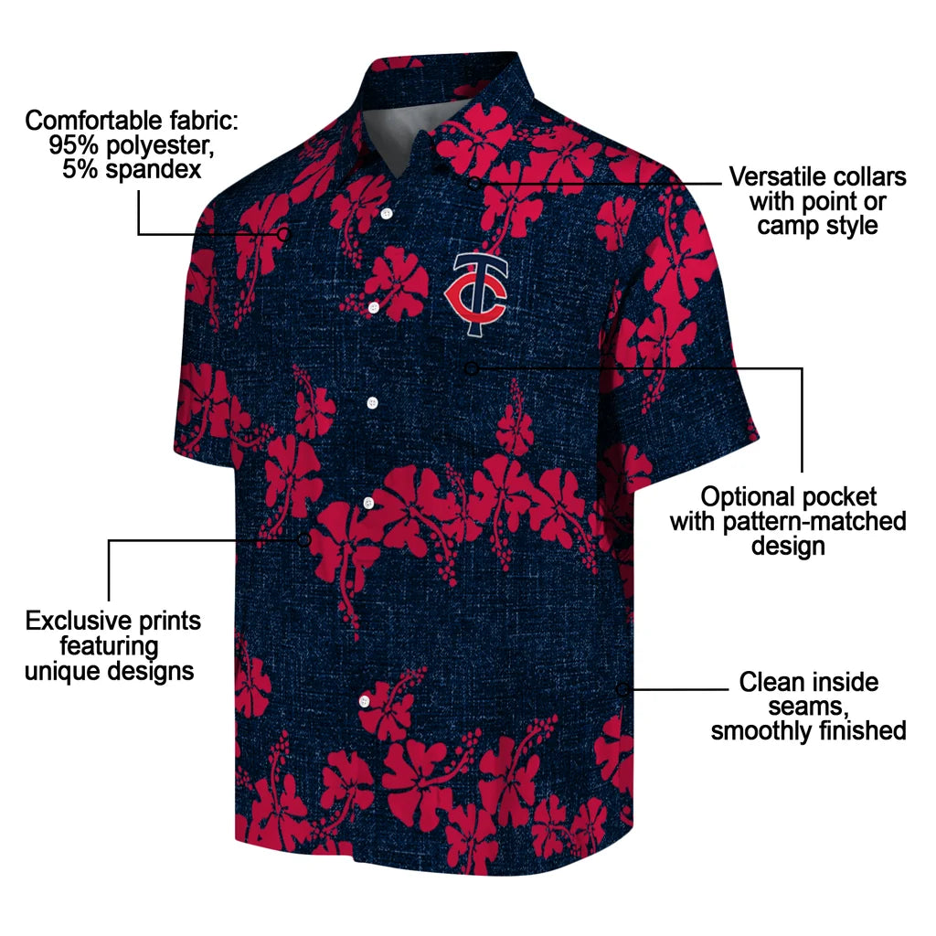 Minnesota Twins Hawaiian Shirt - 50th State Flower | Moonbestprint