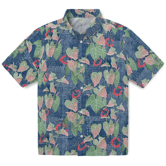 Minnesota Twins Hawaiian Shirt - Anthurium Overlay | Moonbestprint