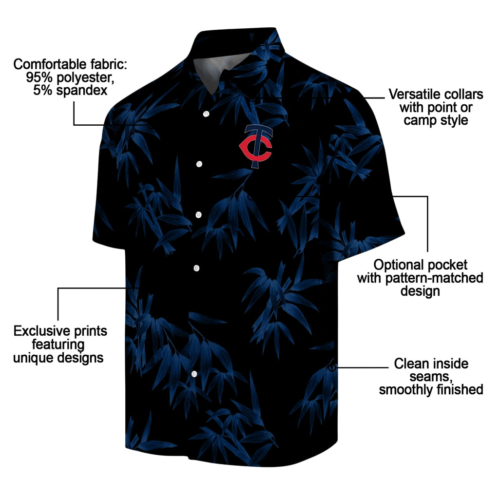 Minnesota Twins Hawaiian Shirt - Bamboo Branches | Moonbestprint