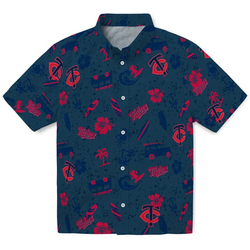 Minnesota Twins Hawaiian Shirt - Beach Vibe | Moonbestprint