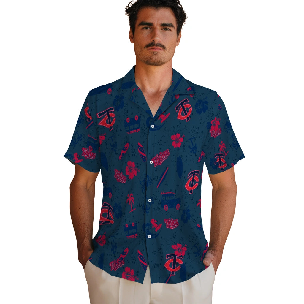 Minnesota Twins Hawaiian Shirt - Beach Vibe | Moonbestprint