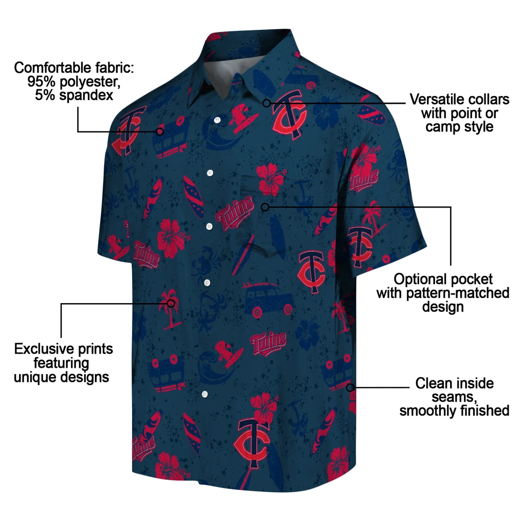 Minnesota Twins Hawaiian Shirt - Beach Vibe | Moonbestprint