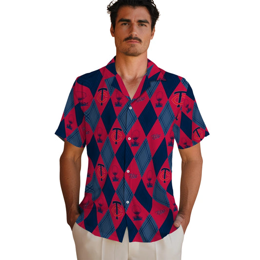Minnesota Twins Hawaiian Shirt - Golfing Plaid | Moonbestprint