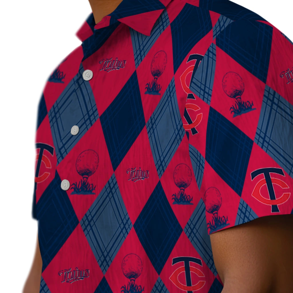 Minnesota Twins Hawaiian Shirt - Golfing Plaid | Moonbestprint