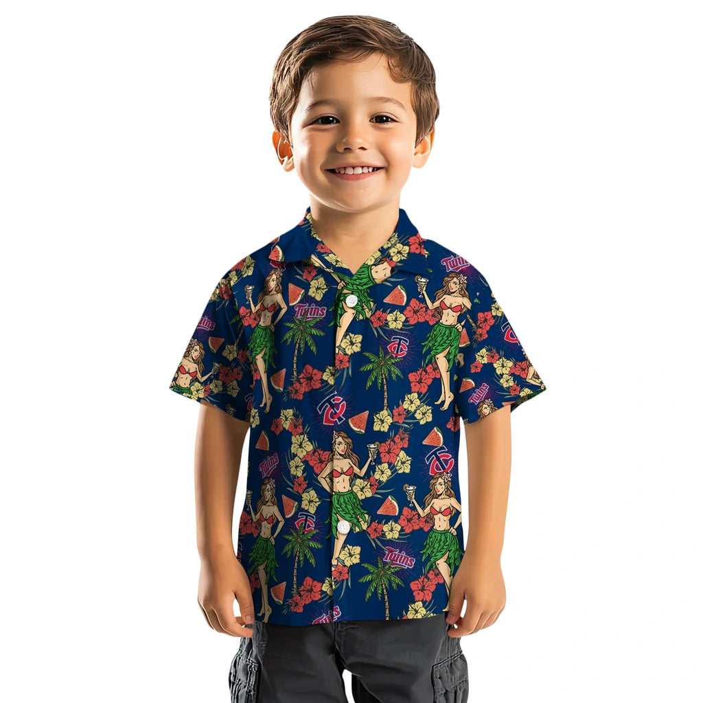 Minnesota Twins Hawaiian Shirt - Hawaiian Girls Design | Moonbestprint