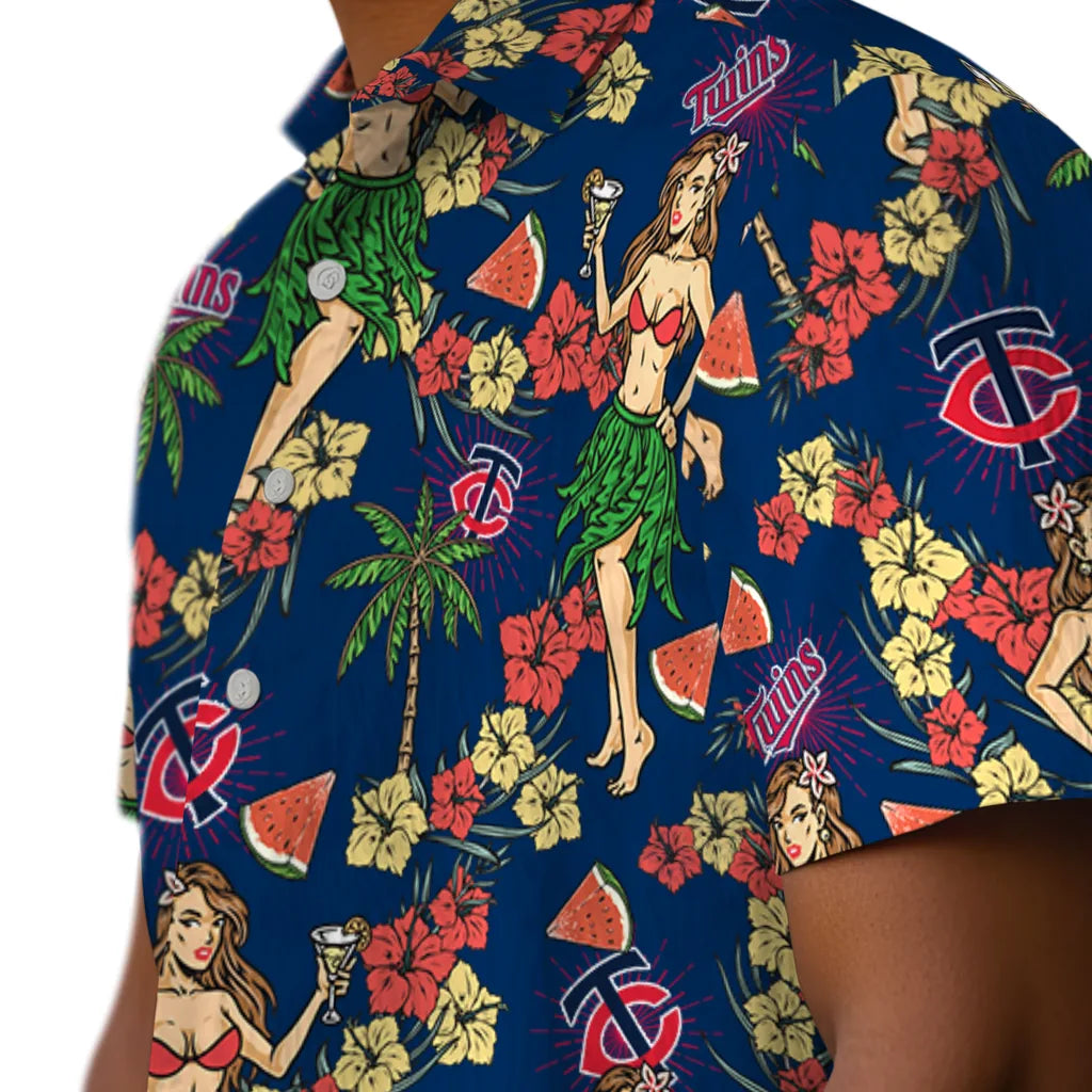 Minnesota Twins Hawaiian Shirt - Hawaiian Girls Design | Moonbestprint