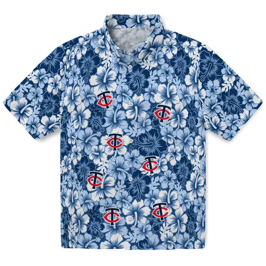 Minnesota Twins Hawaiian Shirt - Hibiscus Blooms | Moonbestprint
