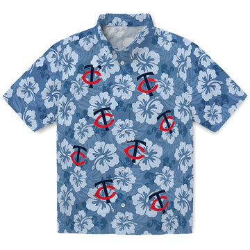 Minnesota Twins Hawaiian Shirt - Hibiscus Cluster | Moonbestprint