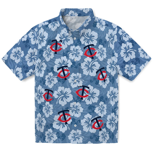 Minnesota Twins Hawaiian Shirt - Hibiscus Cluster | Moonbestprint