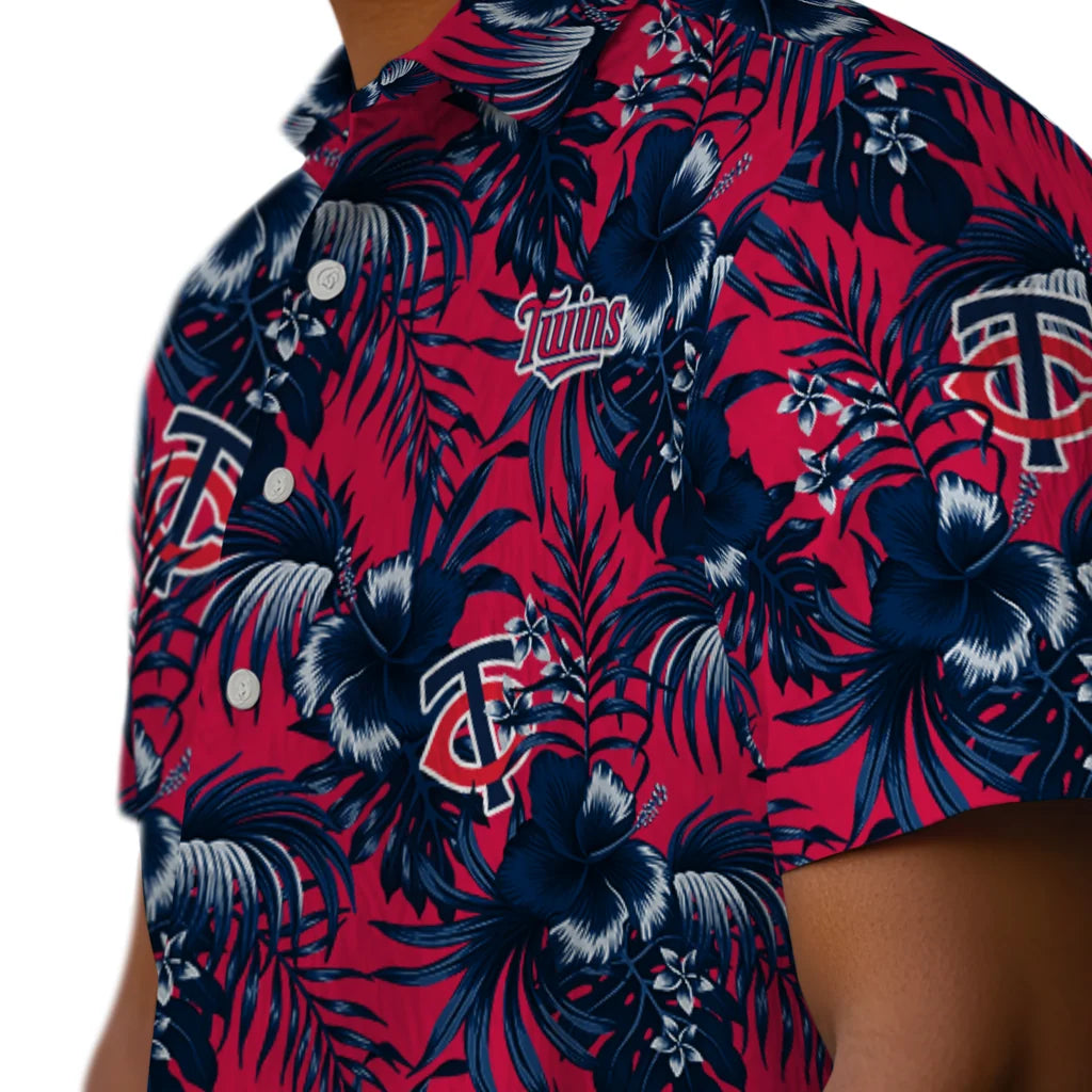 Minnesota Twins Hawaiian Shirt - Hibiscus Exotic | Moonbestprint