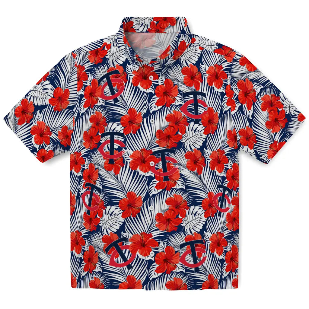 Minnesota Twins Hawaiian Shirt - Hibiscus Fiesta | Moonbestprint