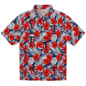 Minnesota Twins Hawaiian Shirt - Hibiscus Fiesta | Moonbestprint