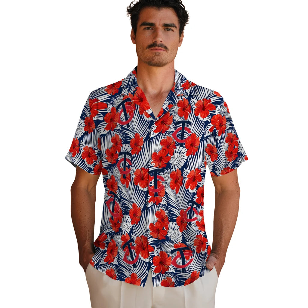 Minnesota Twins Hawaiian Shirt - Hibiscus Fiesta | Moonbestprint