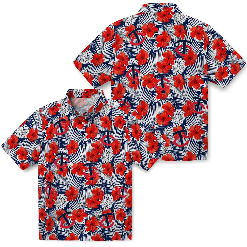 Minnesota Twins Hawaiian Shirt - Hibiscus Fiesta | Moonbestprint