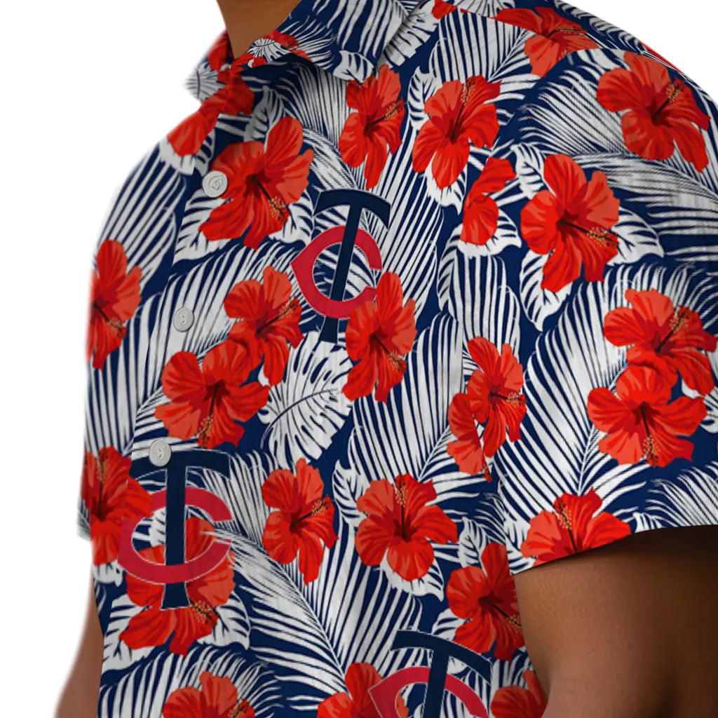 Minnesota Twins Hawaiian Shirt - Hibiscus Fiesta | Moonbestprint