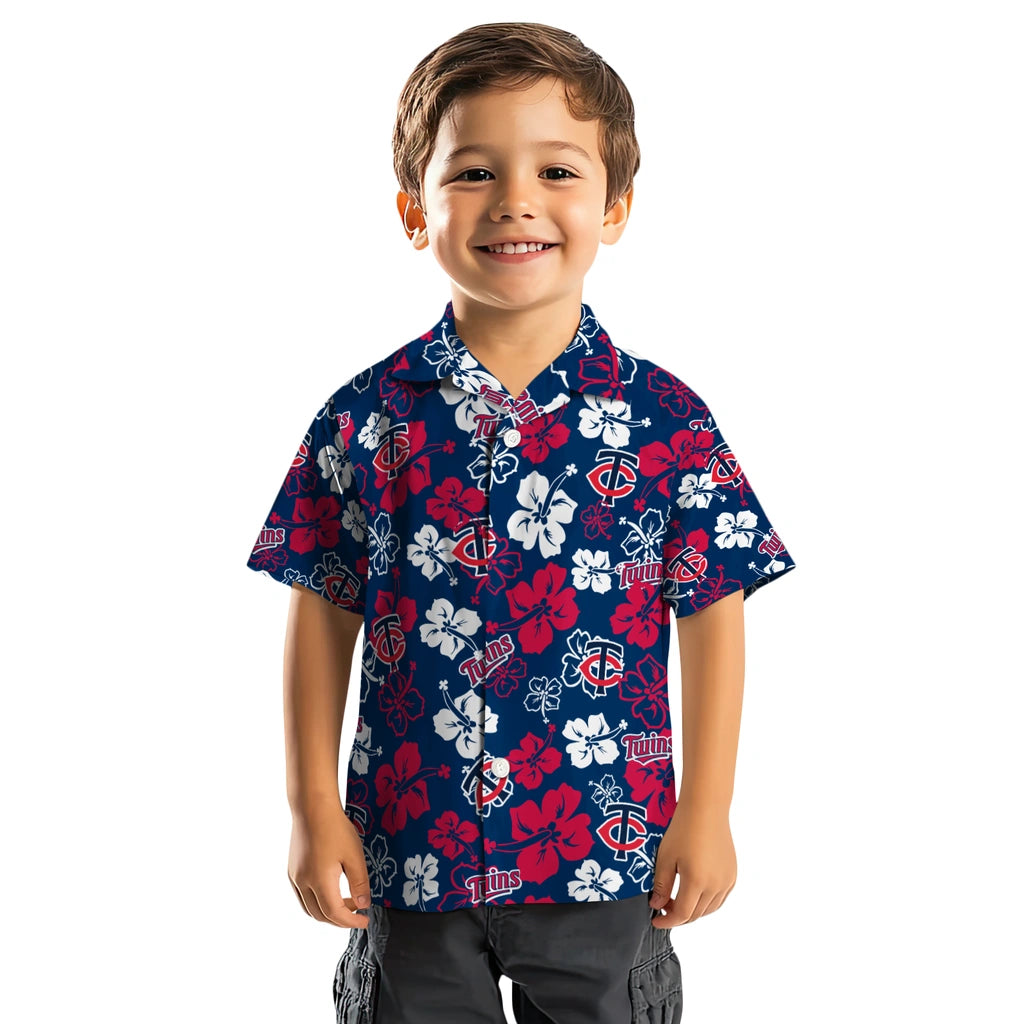 Minnesota Twins Hawaiian Shirt - Hibiscus Flower Design | Moonbestprint