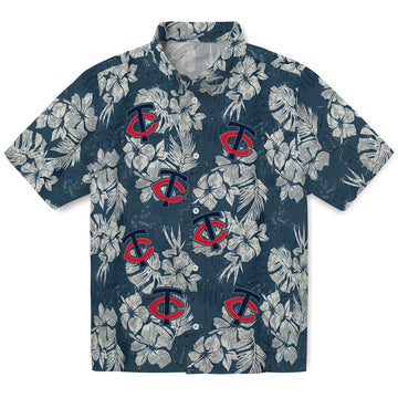 Minnesota Twins Hawaiian Shirt - Hibiscus Flowers | Moonbestprint