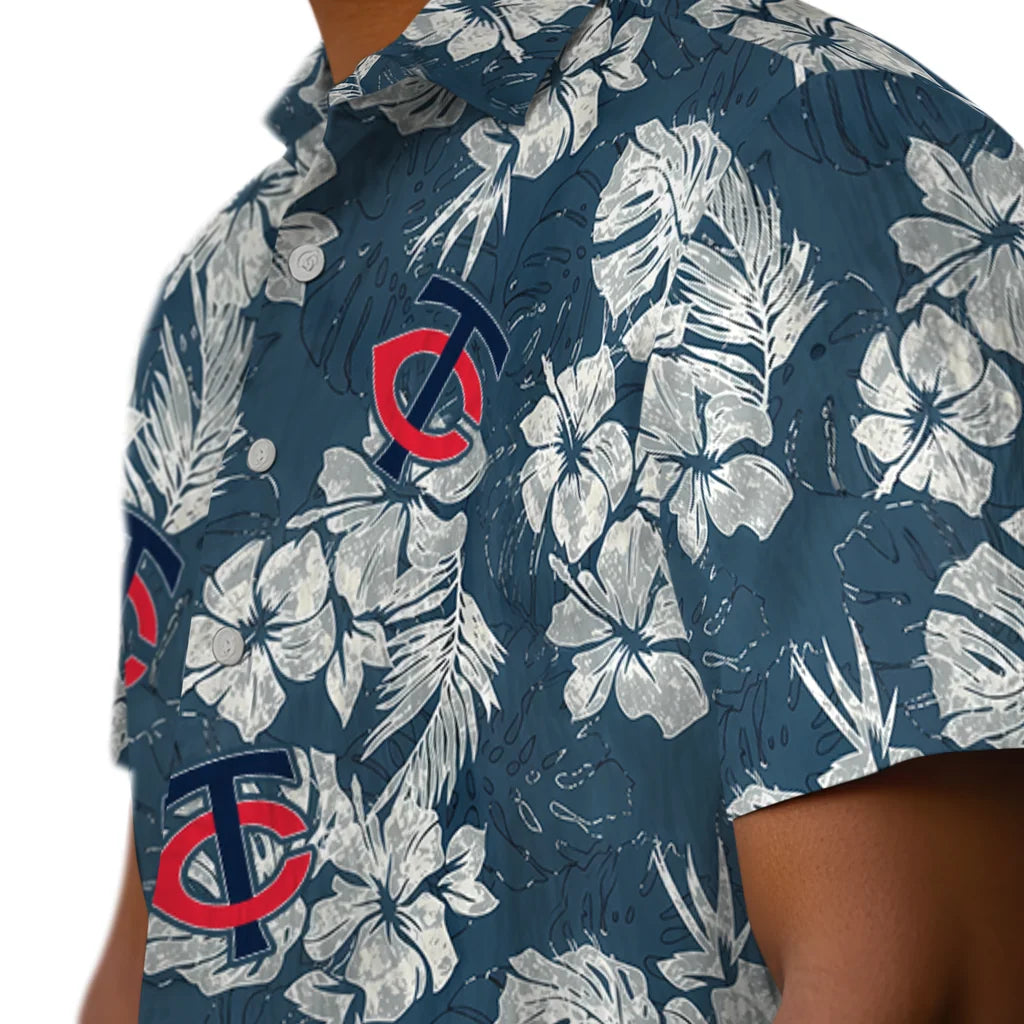 Minnesota Twins Hawaiian Shirt - Hibiscus Flowers | Moonbestprint