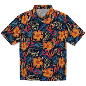 Minnesota Twins Hawaiian Shirt - Hibiscus Foliage | Moonbestprint