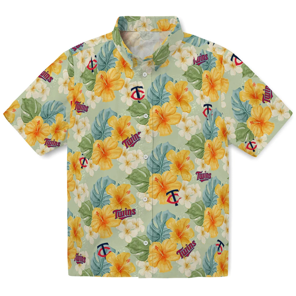 Minnesota Twins Hawaiian Shirt - Hibiscus Mood | Moonbestprint