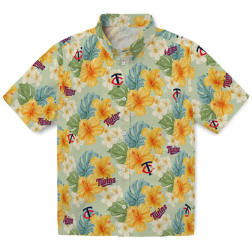 Minnesota Twins Hawaiian Shirt - Hibiscus Mood | Moonbestprint