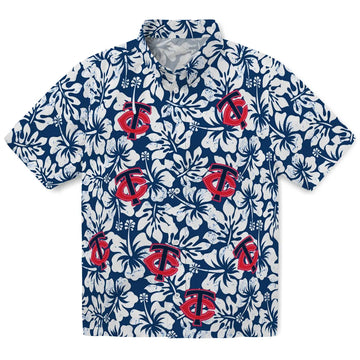 Minnesota Twins Hawaiian Shirt - Hibiscus Motif | Moonbestprint