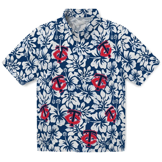 Minnesota Twins Hawaiian Shirt - Hibiscus Motif | Moonbestprint