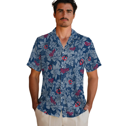 Minnesota Twins Hawaiian Shirt - Hibiscus Oasis | Moonbestprint