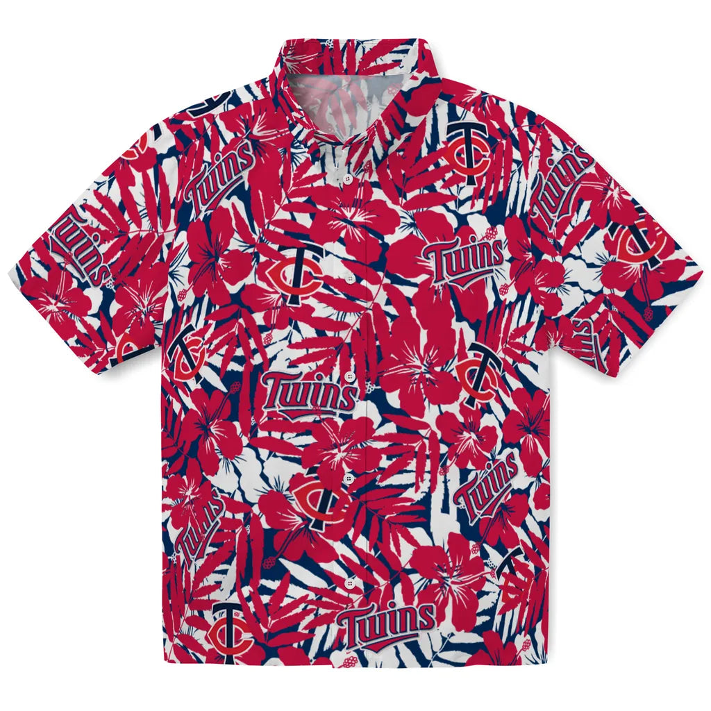 Minnesota Twins Hawaiian Shirt - Hibiscus Overlay | Moonbestprint