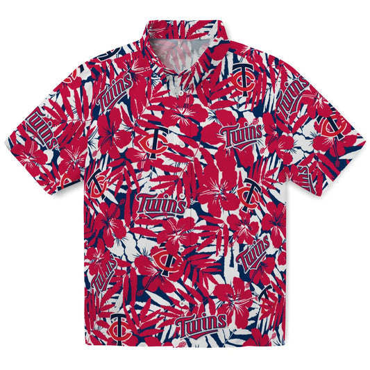 Minnesota Twins Hawaiian Shirt - Hibiscus Overlay | Moonbestprint