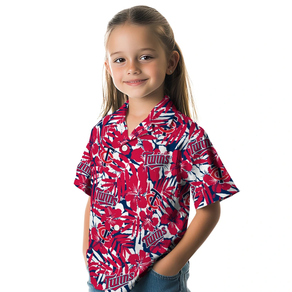 Minnesota Twins Hawaiian Shirt - Hibiscus Overlay | Moonbestprint