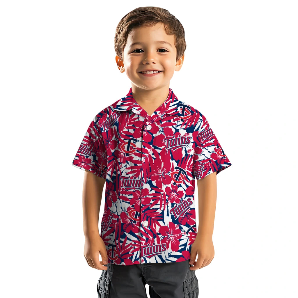 Minnesota Twins Hawaiian Shirt - Hibiscus Overlay | Moonbestprint