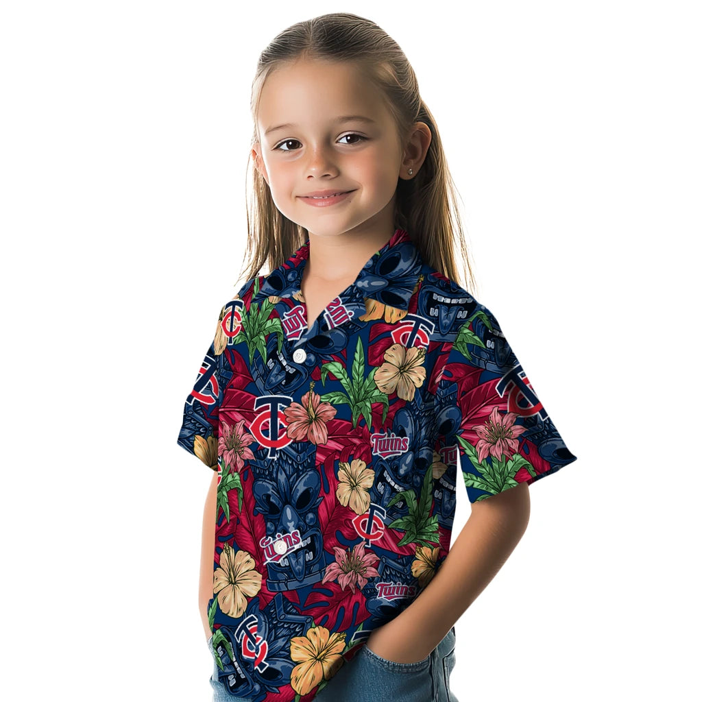 Minnesota Twins Hawaiian Shirt - Hibiscus Tiki Jungle | Moonbestprint