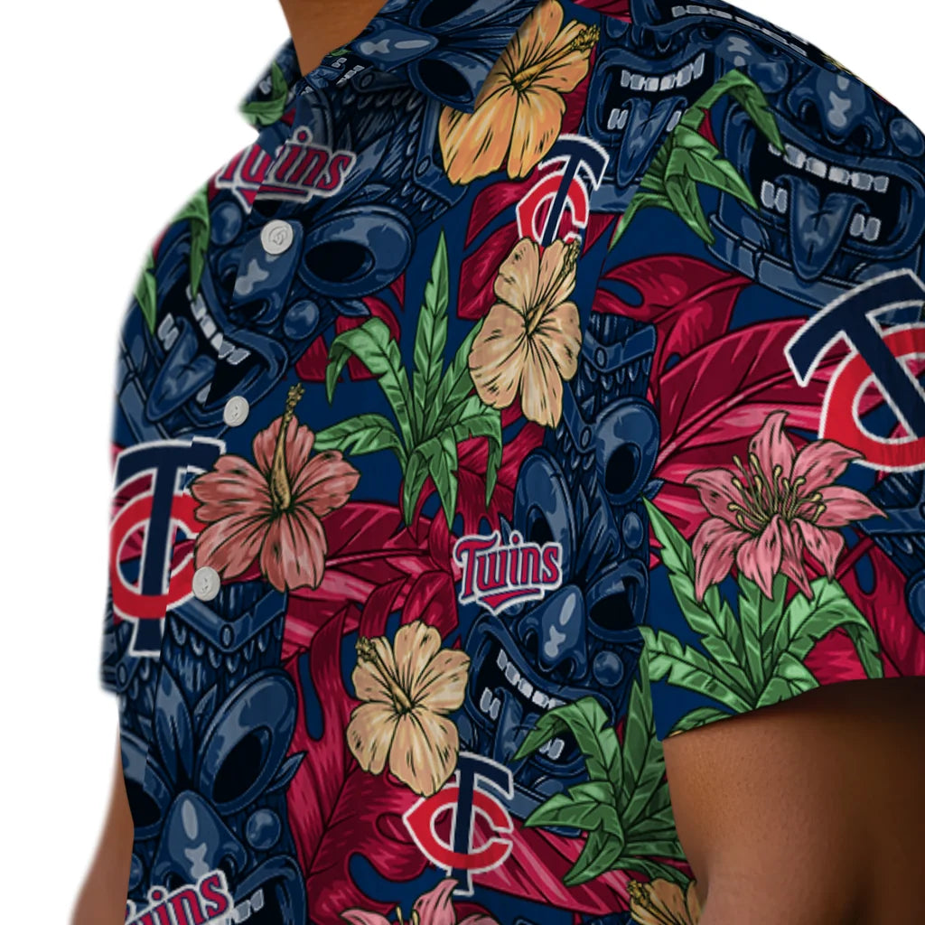 Minnesota Twins Hawaiian Shirt - Hibiscus Tiki Jungle | Moonbestprint
