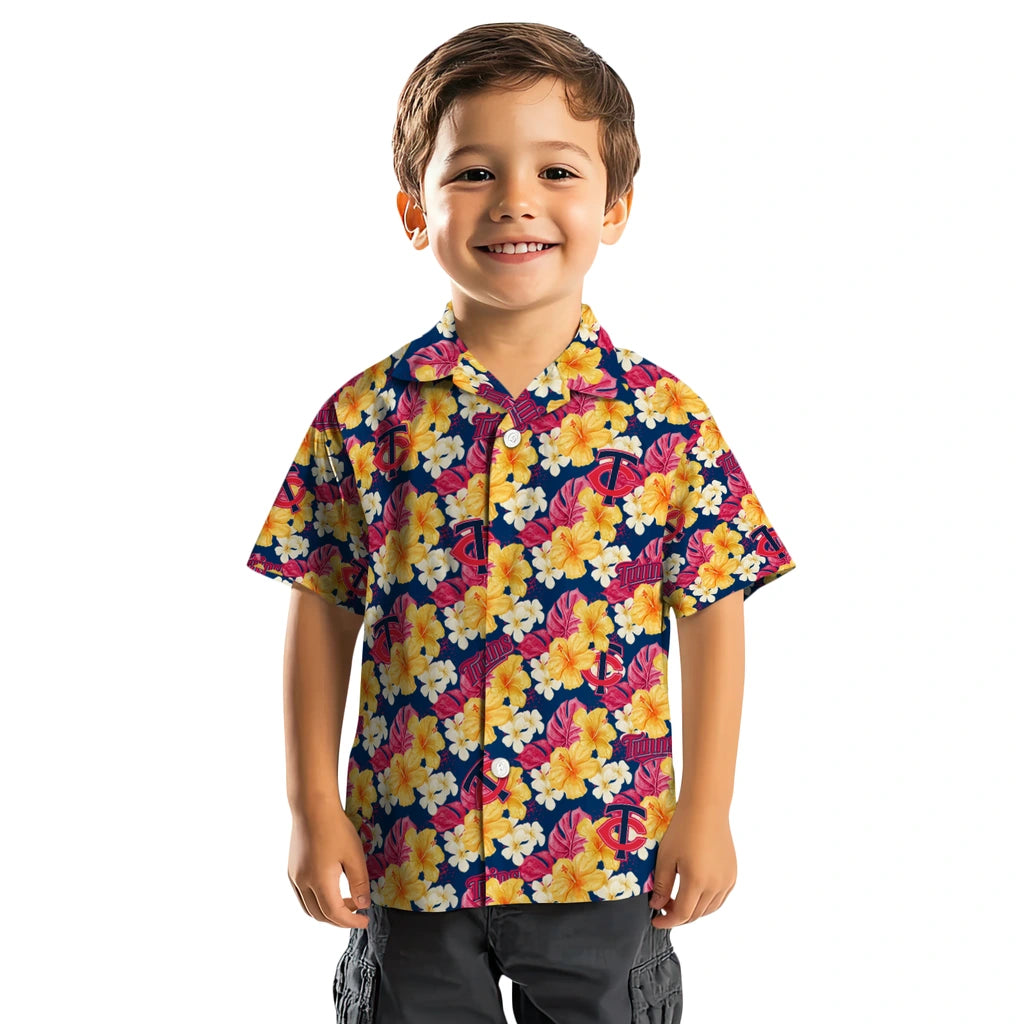 Minnesota Twins Hawaiian Shirt - Hibiscus Tropics | Moonbestprint