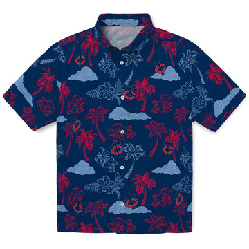 Minnesota Twins Hawaiian Shirt - Palm And Clouds | Moonbestprint