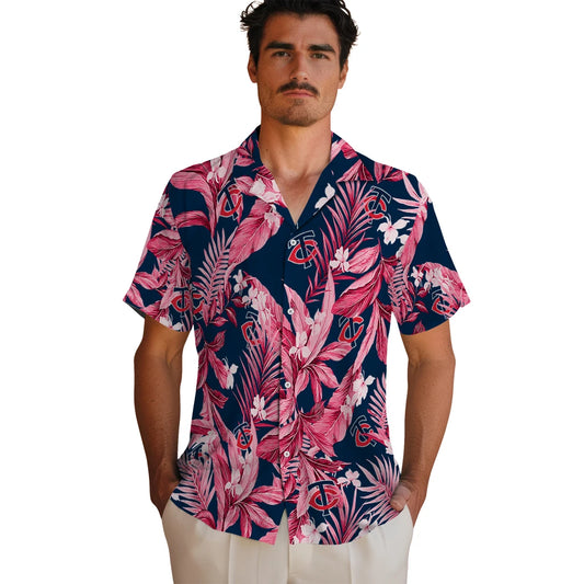 Minnesota Twins Hawaiian Shirt - Palm Leaves | Moonbestprint