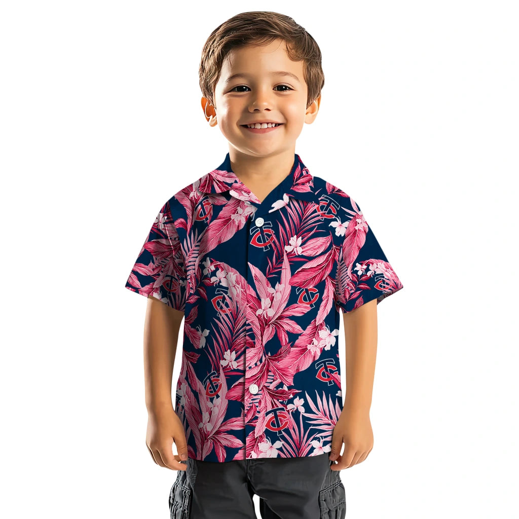 Minnesota Twins Hawaiian Shirt - Palm Leaves | Moonbestprint