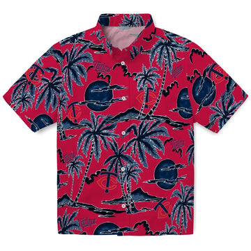 Minnesota Twins Hawaiian Shirt - Palm Sunset | Moonbestprint