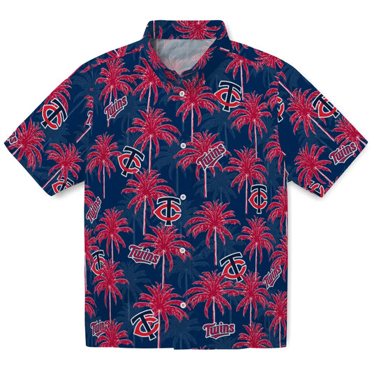 Minnesota Twins Hawaiian Shirt - Palm Tree Motif | Moonbestprint