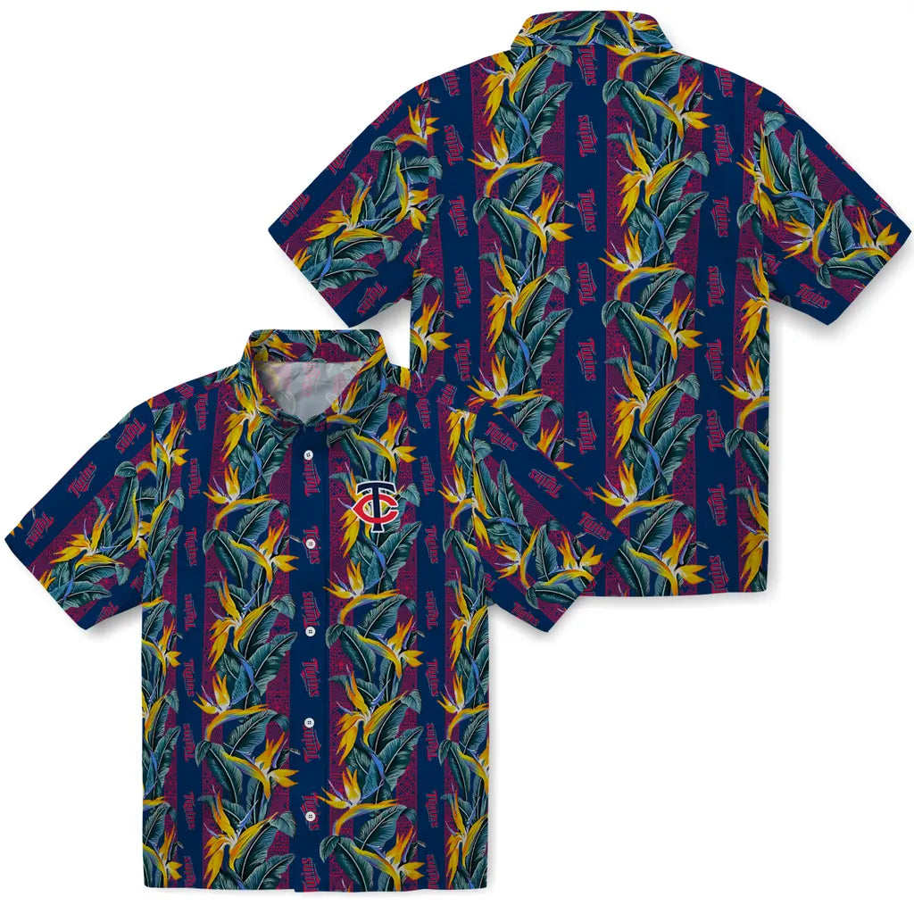 Minnesota Twins Hawaiian Shirt - Paradise Vines | Moonbestprint