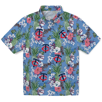 Minnesota Twins Hawaiian Shirt - Pineapple Bouquet | Moonbestprint