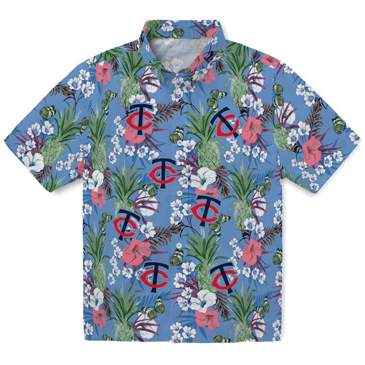 Minnesota Twins Hawaiian Shirt - Pineapple Bouquet | Moonbestprint