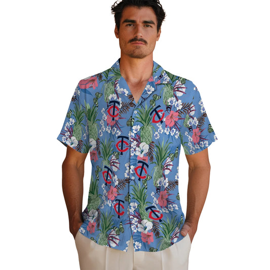 Minnesota Twins Hawaiian Shirt - Pineapple Bouquet | Moonbestprint