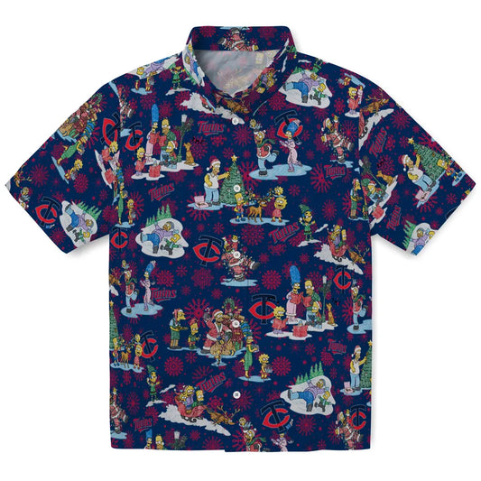 Minnesota Twins Hawaiian Shirt - Simpsons Christmas | Moonbestprint